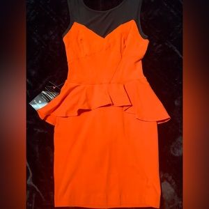 Orange Bebe Cocktail Dress
